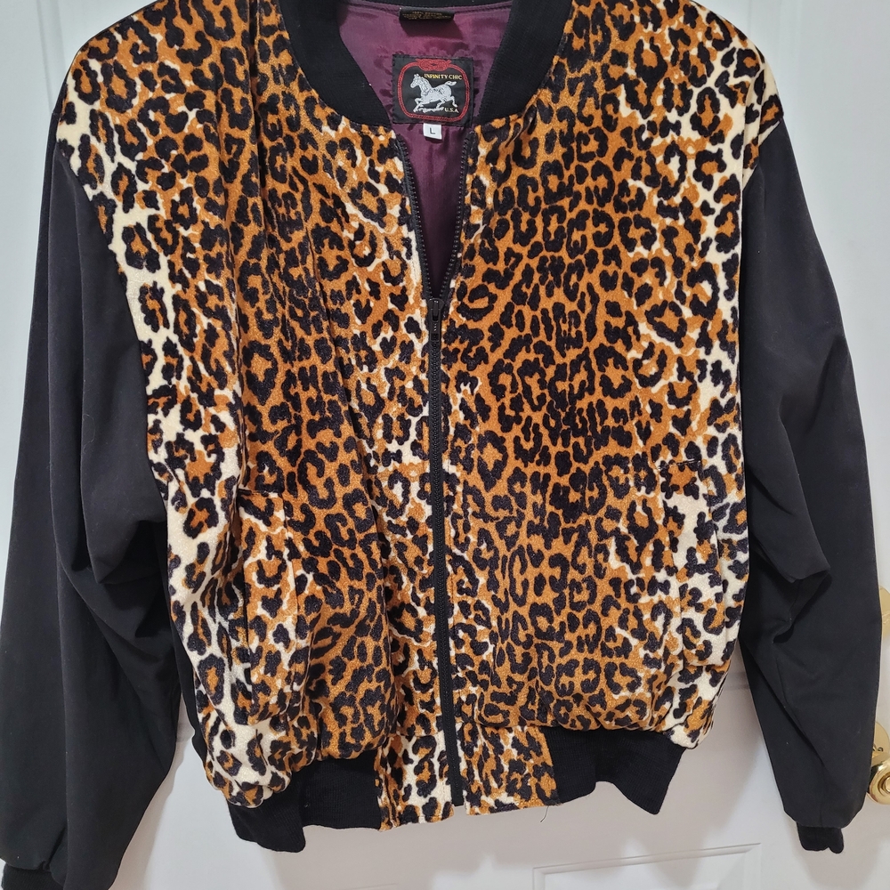Nfinity Leopard Print Bomber Jacket - image 2